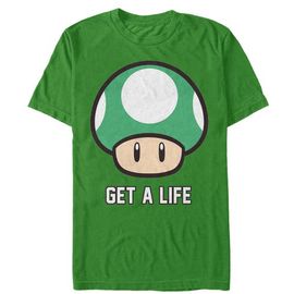 NINTENDO Men's Nintendo Mario Get a Life  Graphic T-Shirt