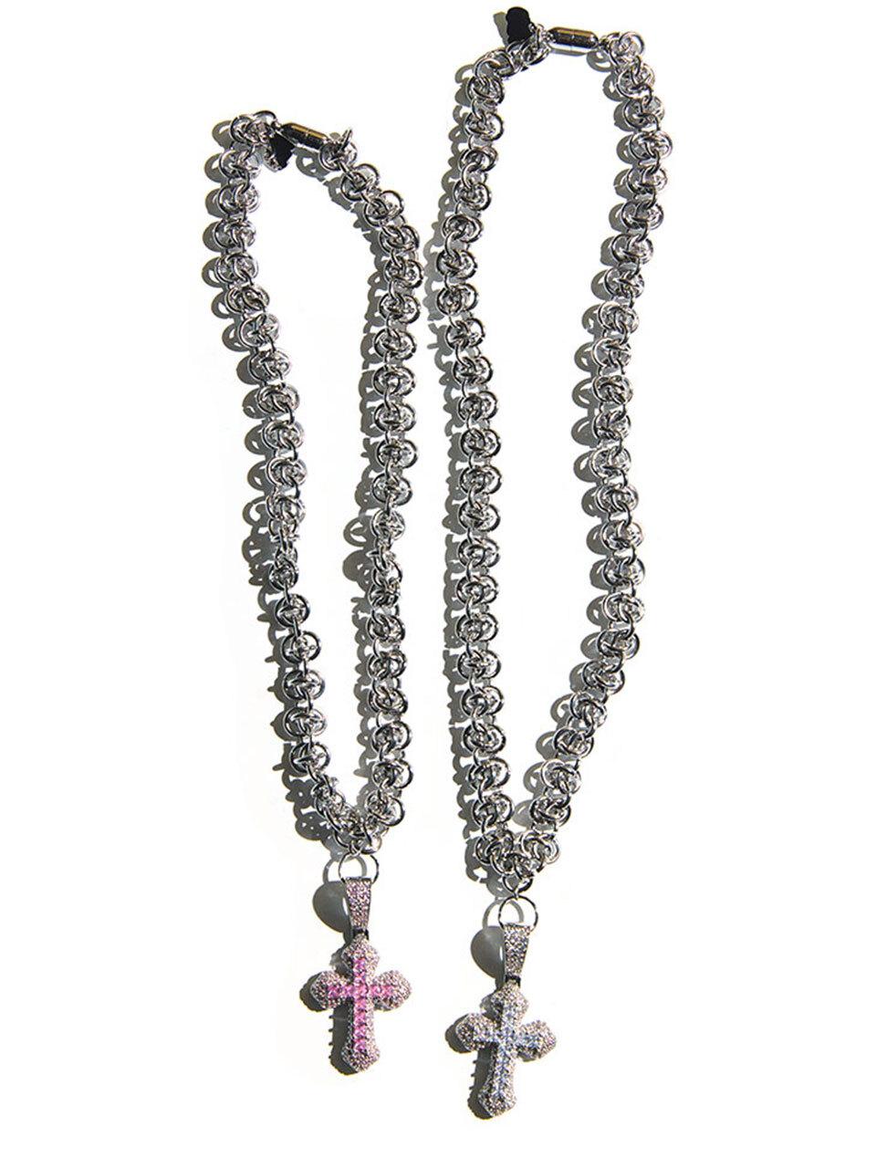 niroserendipity ZiRCONiUM CROSS BYZANTiNE CHAiN NECKLACE #110
