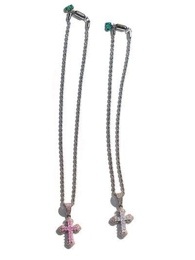 niroserendipity ZiRCONiUM CROSS ROPE CHAiN NECKLACE #111