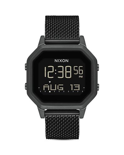 Nixon Nixon Siren Milanese All-Black Mesh Bracelet Watch, 36mm