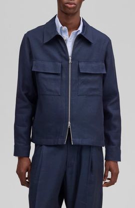 NN07 NN07 Alban 1808 Canvas Zip-Up Shirt Jacket