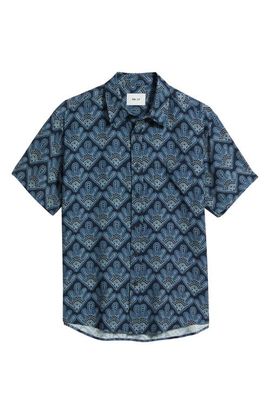 NN07 NN07 Deon 50055 Abstract Print Short Sleeve Button-Up Shirt