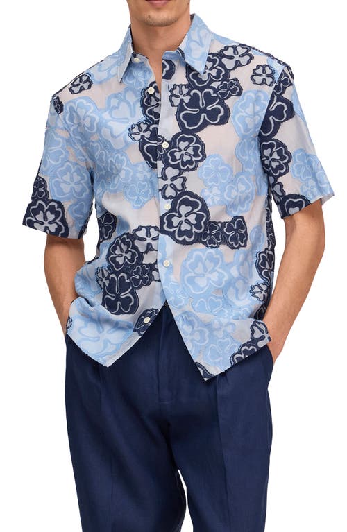 NN07 NN07 Freddy Floral Short Sleeve Button-Up Shirt