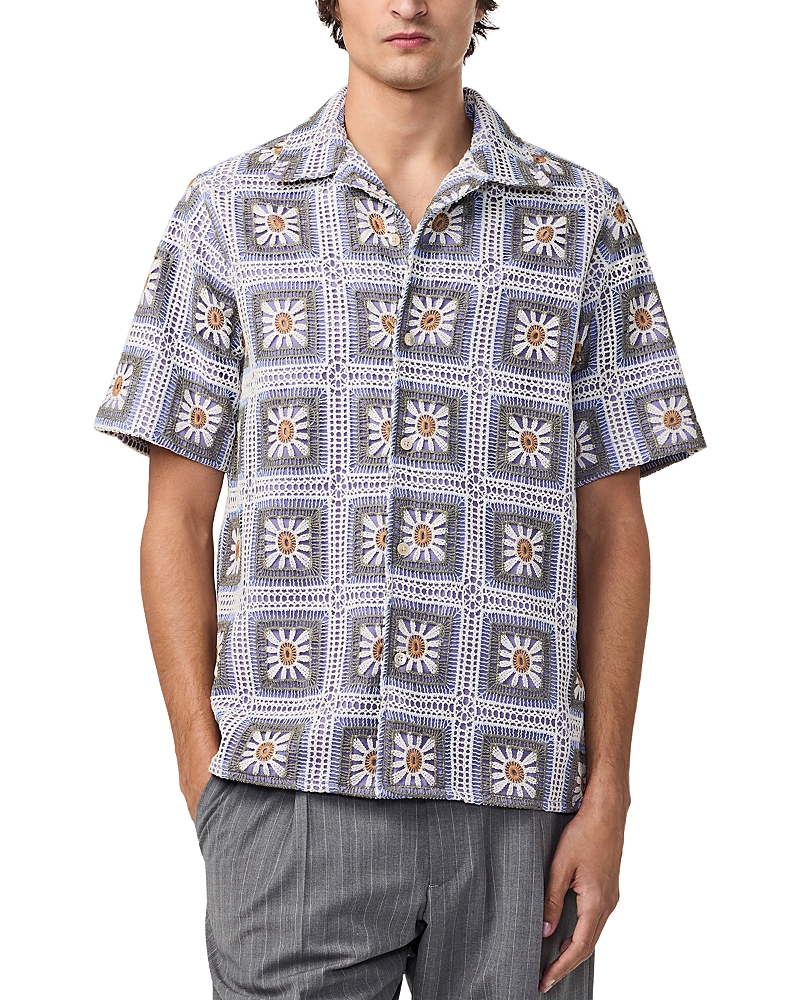 Nn07 - NN07 Julio Cotton Floral Crochet Shirt