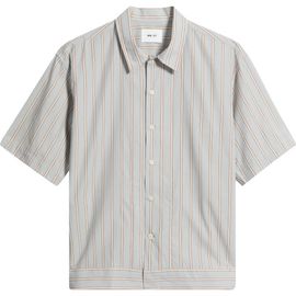 NN07 NN07 Reed 5322 Stripe Short Sleeve Pima Cotton Poplin Button-Up Shirt