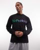 No Problemo No Problemo 100% cotton long sleeve T-shirt with contrast logo in black - 1