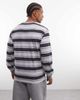 No Problemo No Problemo 100% cotton long sleeve T-shirt with repeat logo in black and gray stripe - 3