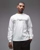 No Problemo No Problemo 100% cotton long sleeve t-shirt with smile away back print in white - 3
