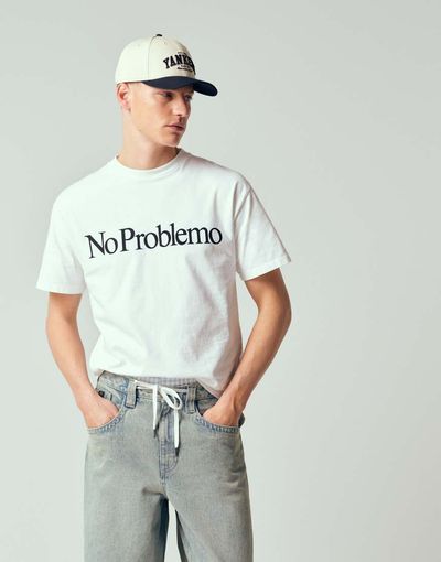 No Problemo No Problemo 100% cotton t-shirt with logo print in white
