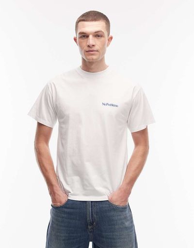 No Problemo No Problemo 100% cotton t-shirt with mini logo in white
