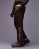 No Problemo No Problemo logo cotton sweatpants in chocolate brown - 1
