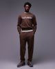 No Problemo No Problemo logo cotton sweatpants in chocolate brown - 2