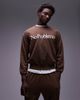 No Problemo No Problemo logo cotton sweatshirt in chocolate brown - 1