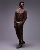 No Problemo No Problemo logo cotton sweatshirt in chocolate brown - 2