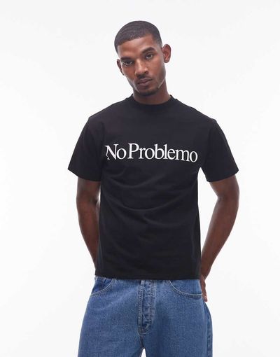 No Problemo No Problemo logo cotton t-shirt in black