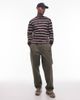 No Problemo No Problemo logo long sleeve cotton t-shirt in brown stripes - 2