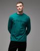 No Problemo No Problemo long sleeve cotton logo t-shirt in dark green - 1