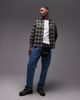 No Problemo No Problemo long sleeve cotton shirt with logo in green plaid - 2