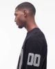 No Problemo No Problemo long sleeve large motif cotton athletic t-shirt in black - 4