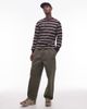 No Problemo No Problemo mini logo ripstop pull on cotton pants in khaki green - 1