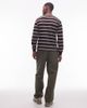 No Problemo No Problemo mini logo ripstop pull on cotton pants in khaki green - 3