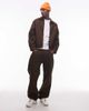 No Problemo No Problemo nayoka baggy cotton jeans in brown stripes - part of a set - 1