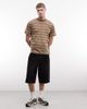 No Problemo No Problemo x ASOS Exclusive 100% cotton logo T-shirt in brown stripes - 2