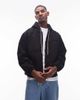 No Problemo No Problemo zip up hooded cotton workwear jacket in black - 1