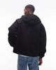 No Problemo No Problemo zip up hooded cotton workwear jacket in black - 3