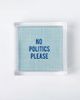 No Reservations No Reservations No Politics Please Disposable Cocktail Napkin Set in Blue at Urban Outfitters - 1