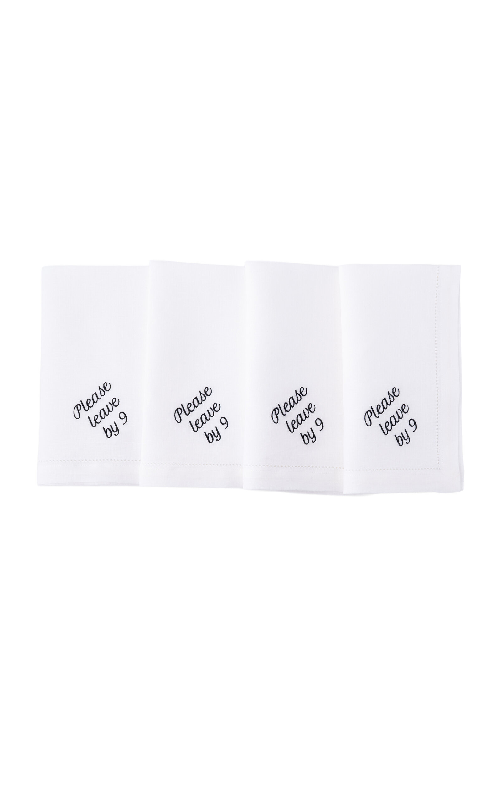 No Reservations No Reservations Please Leave by 9 Dinner Napkin Set Black
