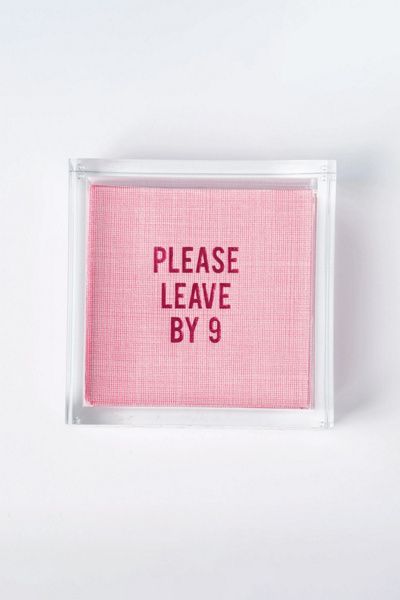 No Reservations No Reservations Please Leave by 9 Disposable Cocktail Napkin Set in Pink at Urban Outfitters
