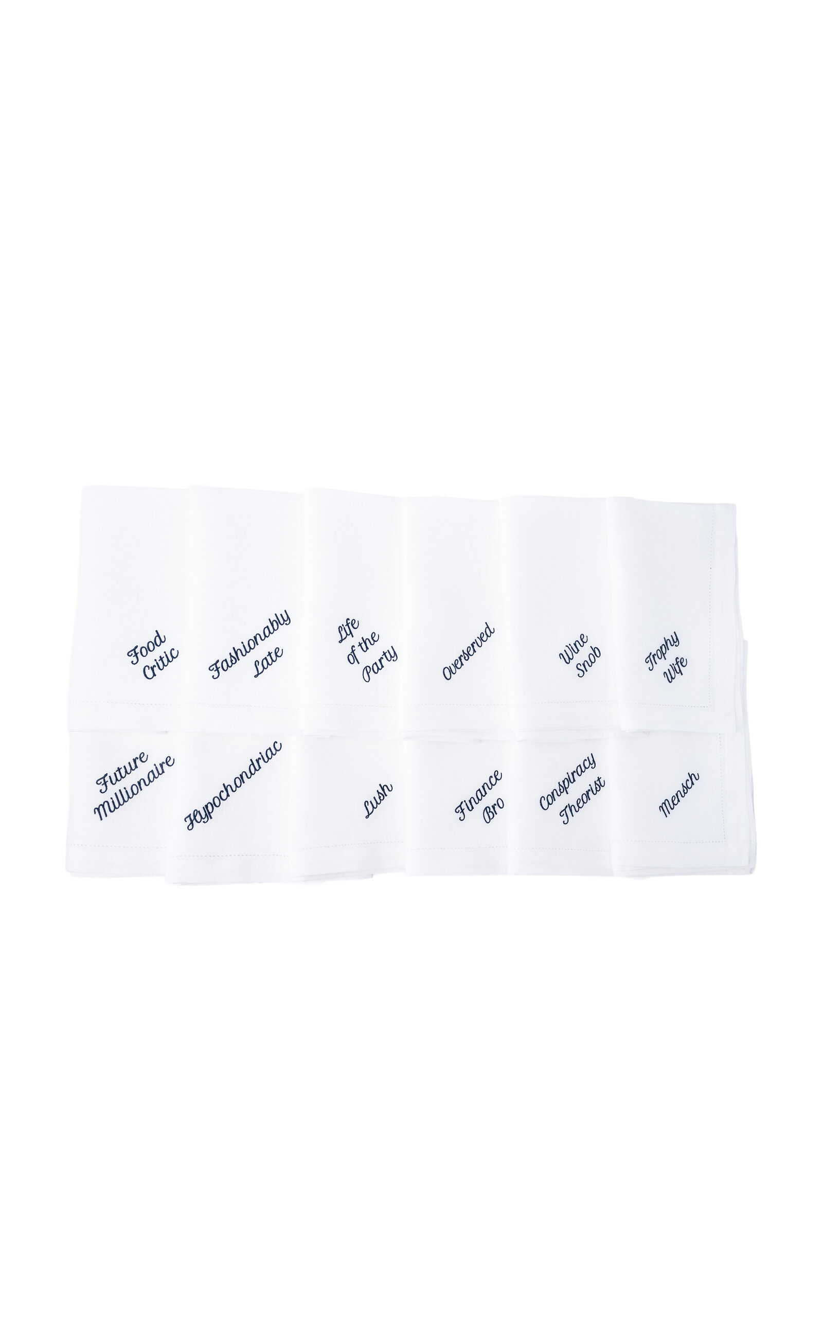 No Reservations No Reservations Superlatives Dinner Napkin Set Navy