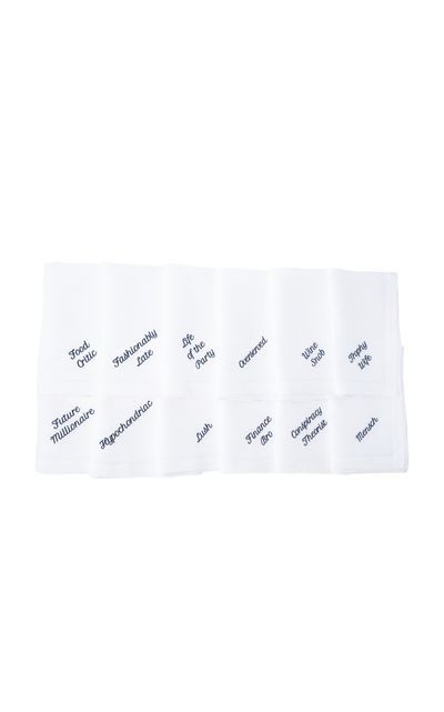 No Reservations No Reservations Superlatives Dinner Napkin Set Navy