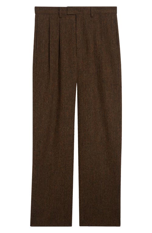 Noah Noah Double Pleat Wool Herringbone Pants