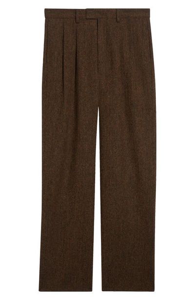 Noah Noah Double Pleat Wool Herringbone Pants