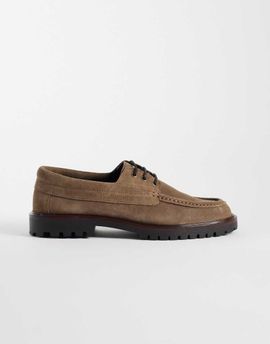 Noak NOAK made In Portugal boat shoes with cleated soles in beige suede-Neutral