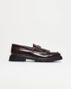 Noak Noak made in Portugal fringe loafers in brown leather with gold hardware - 2