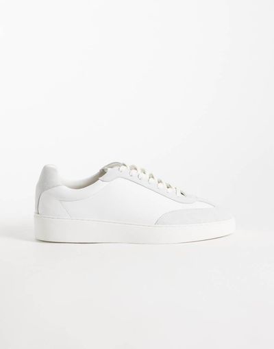 Noak NOAK made In Portugal lace up sneakers in white leather and suede mix