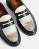 Noak NOAK made in Portugal leather loafers with graphic printed apron-Multi - 1