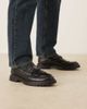 Noak NOAK made in Portugal loafers in black leather with fringe and gold hardware - 1