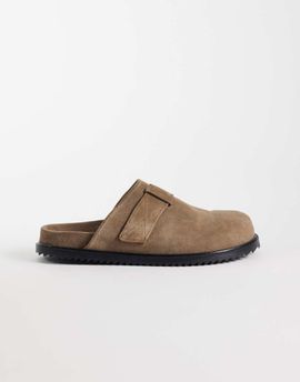 Noak Noak made in Portugal mule sandals in stone suede-Neutral