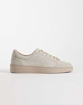 Noak NOAK Made In Portugal paneled lace up sneakers in stone suede-Neutral