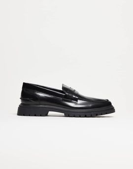 Noak Noak made in Portugal penny loafers in black leather