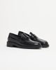 Noak Noak made in Portugal penny loafers in black leather with contrast stitch and gold hardware - 4
