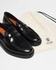 Noak Noak made in Portugal penny loafers in black leather with cow hair vamp - 1