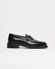 Noak Noak made in Portugal penny loafers in black leather with cow hair vamp in leopard print - 2