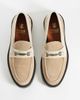 Noak NOAK made In Portugal penny loafers with branded snaffle in stone suede-Neutral - 2