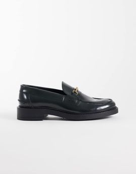 Noak NOAK made In Portugal penny loafers with gold snaffle in bottle green leather