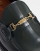 Noak NOAK made In Portugal penny loafers with gold snaffle in bottle green leather - 3
